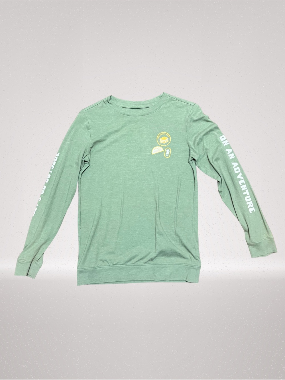Cat & Jack Unisex Long Sleeve Adventure Shirt Size L 12/14 Green